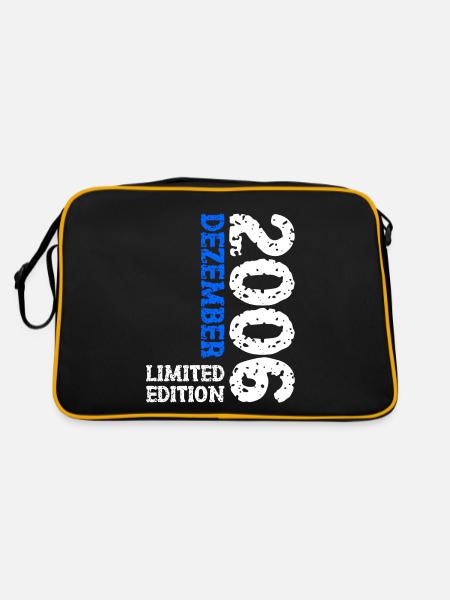 2006 Dezember Limited Edition 17. Geburtstag Deko - Retro Tasche - Schwarz/Gold