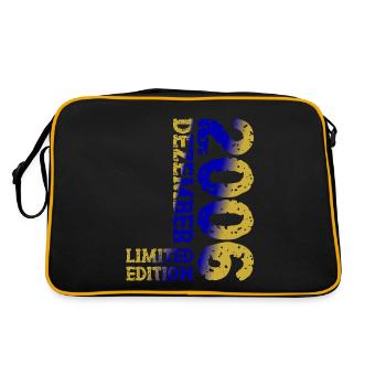2006 December Limited Edition 17th Birthday Decoration - Retro Bag - black/gold - Back