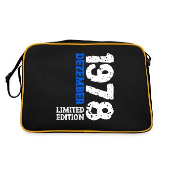 1978 Dezember Limited Edition 45. Geburtstag Deko - Retro Tasche - Schwarz/Gold - Hinten