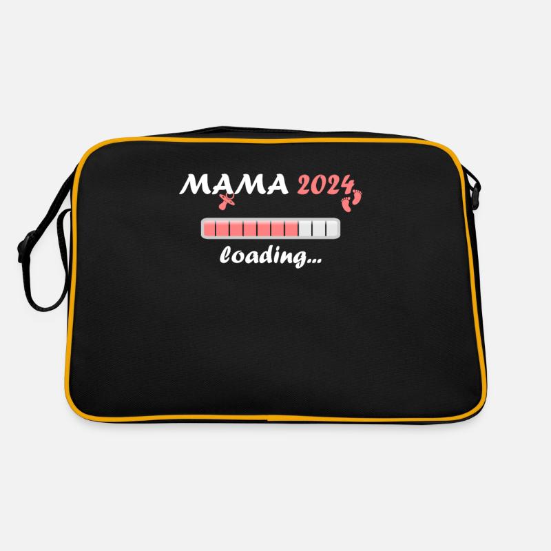 Mama 2024 Loading Schwangerschaft Bekanntgabe Baby Retro Tasche