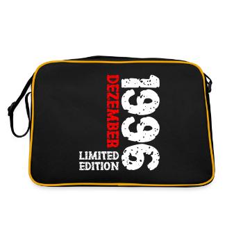 1996 Dezember Limited Edition 27. Geburtstag Deko - Retro Tasche - Schwarz/Gold - Hinten