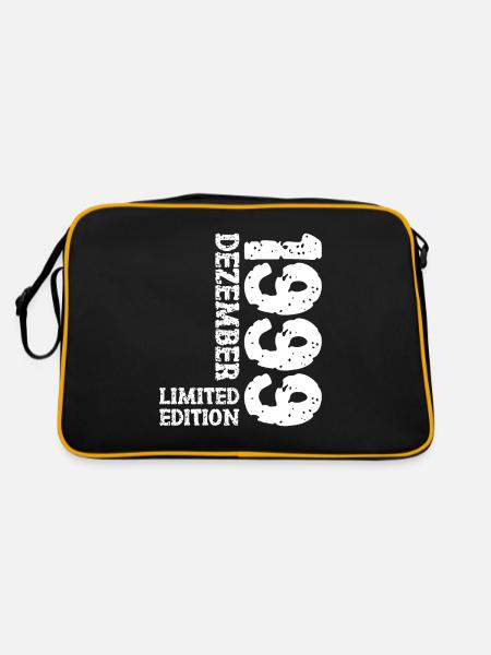 1999 December Limited Edition 24th Birthday Decoration - Retro Bag - black/gold - Back