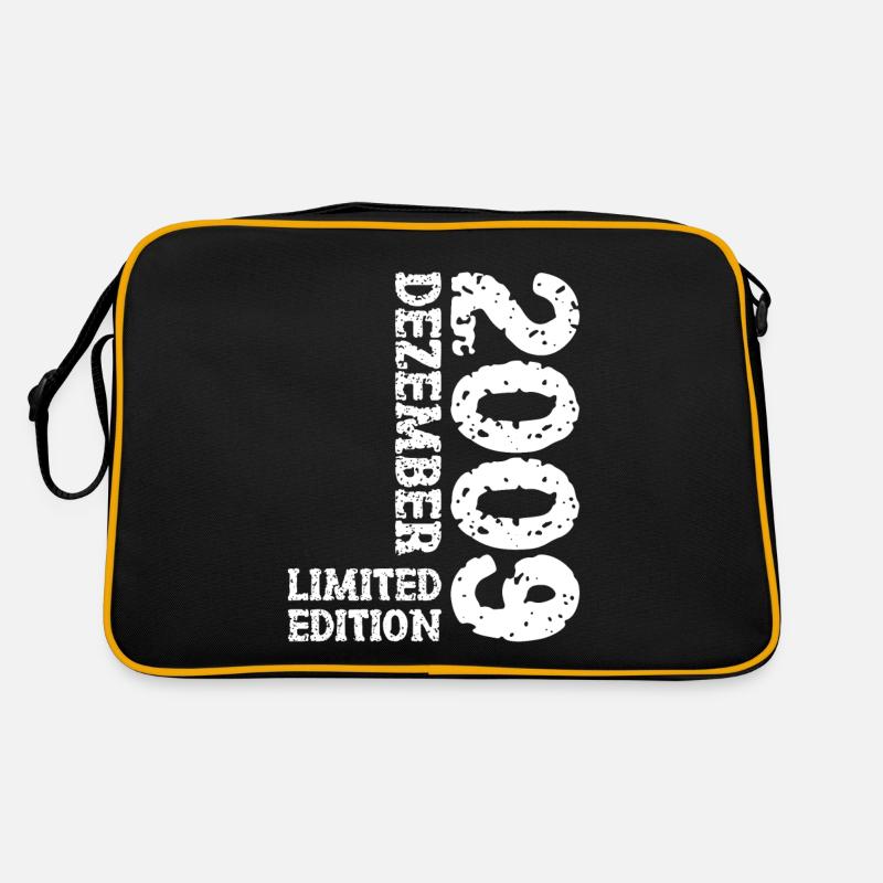 2009 Dezember Limited Edition 14. Geburtstag Deko - Retro Tasche - Schwarz/Gold