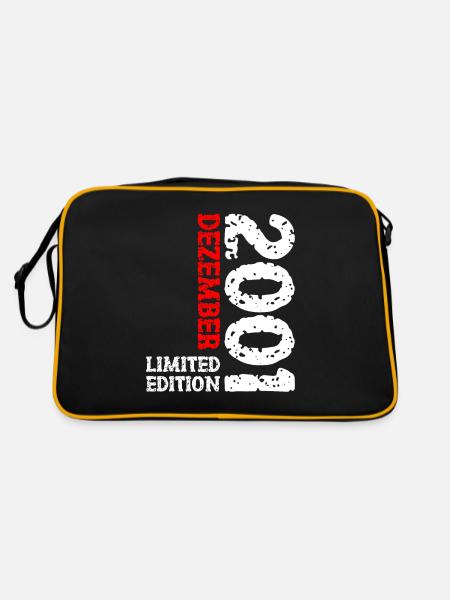 2001 décembre édition limitée 22e anniversaire décoration - Sac Retro - noir/or - Dos
