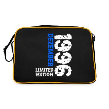 1996 Dezember Limited Edition 27. Geburtstag Deko - Retro Tasche - Schwarz/Gold - Hinten