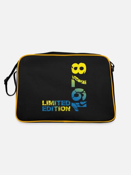 1978 édition limitée cadeau d’anniversaire femme mari - Sac Retro - noir/or - Dos