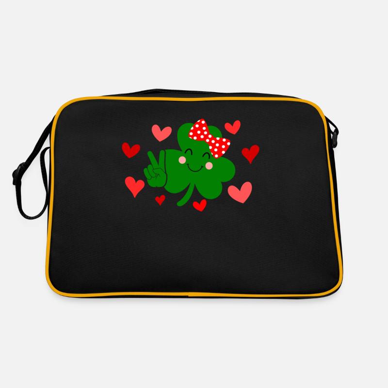 St Patricks Day Accessoires Ireland Shamrock Deko Retro Tasche