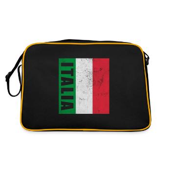 Drapeau de l’Italie fier cadeau de voyage italien - Sac Retro - noir/or - Dos