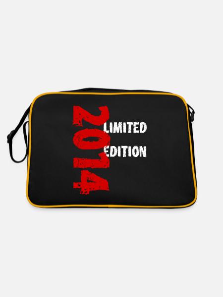2014 Limited Edition Geburtstag Geschenk Mädchen - Retro Tasche - Schwarz/Gold