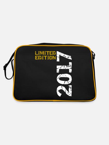 2017 Limited Edition Geburtstag Geschenk Deko - Retro Tasche - Schwarz/Gold