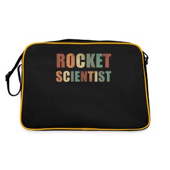 Rocket Scientist Aerospace Engineer Spaceship - Retro Bag - black/gold - Back