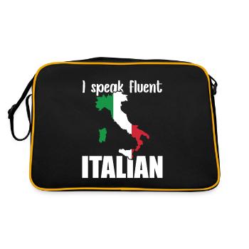 Apprendre l’italien Je parle couramment l’italien - Sac Retro - noir/or - Dos