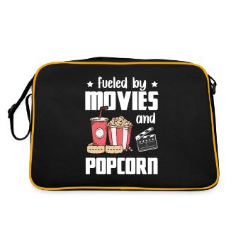Alimenté par des films et un cadeau de soirée cinéma pop-corn - Sac Retro - noir/or - Dos