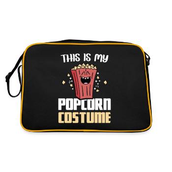 Costume de pop-corn Popcorn maïs soufflé Machine à pop-corn - Sac Retro - noir/or - Dos
