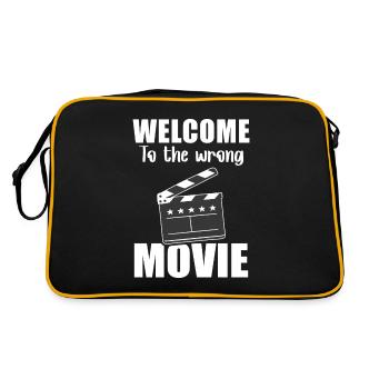 Bienvenue Dans Le Mauvais Film Kinospruch Leben - Sac Retro - noir/or - Dos