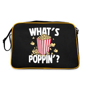 What's Poppin, Movie Night, Movie Night, Popcorn - Retro Bag - black/gold - Back