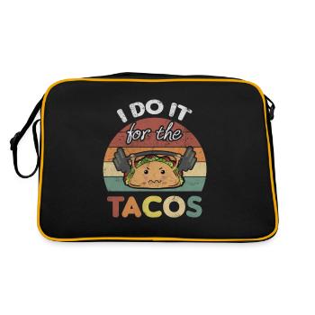 Fitness Taco Gym Taco Lover Vintage Burritos - Retro Bag - black/gold - Back