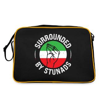 Signe de la main italienne entouré de stunas - Sac Retro - noir/or - Dos