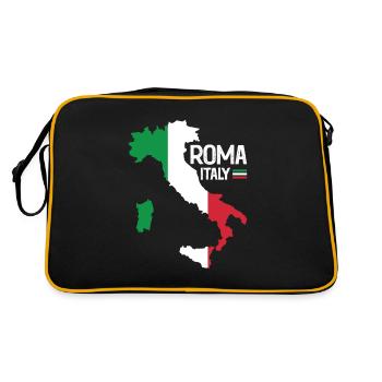 Roma Italie Rome Carte Régions Italie - Sac Retro - noir/or - Dos