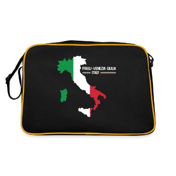 Friuli Venezia Italy Map Region Italy - Retro Bag - black/gold - Back