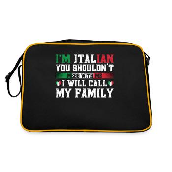 Mess italien avec moi appeler mon cadeau de famille - Sac Retro - noir/or - Dos