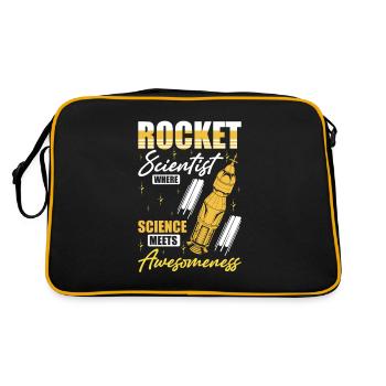 Aerospace Engineer Rocket Scientist Awesomeness - Retro Bag - black/gold - Back