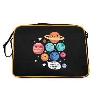 Pluto Planet Joke Funny Cosmonaut Galaxy Physicist - Retro Bag - black/gold - Back