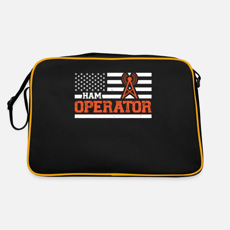 Ham Operator USA Flagge Moderator Radio Geschenk Retro Tasche