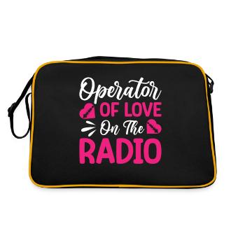 Radio Moderator Valentinstag Operator Love Radio - Retro Tasche - Schwarz/Gold - Hinten