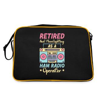 Présentateur de radio retraite fête d’adieu cadeau - Sac Retro - noir/or - Dos