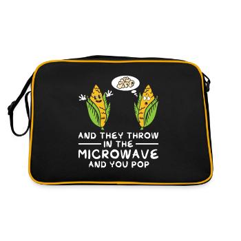 Popcorn Blague Anime Pop-corn Kawaii Pop-corn Popcorn - Sac Retro - noir/or - Dos