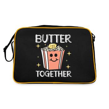 Popcorn cadeau beurre ensemble maïs soufflé - Sac Retro - noir/or - Dos