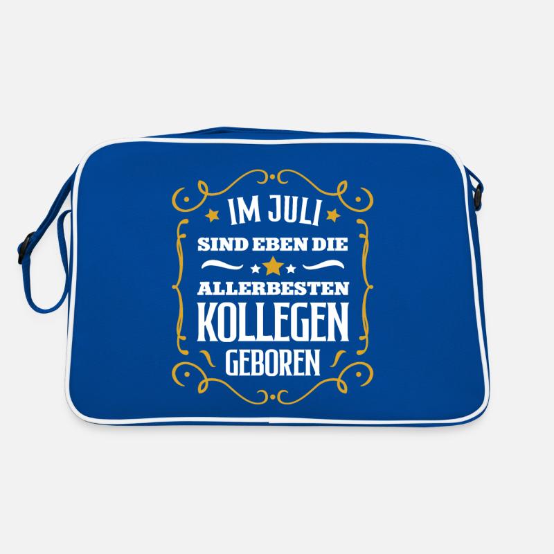 Kollege Geburtstag Juli beste Kollegen Arbeit Geb Retro Tasche