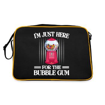 Je suis juste là pour le chewing-gum - Sac Retro - noir/or - Dos