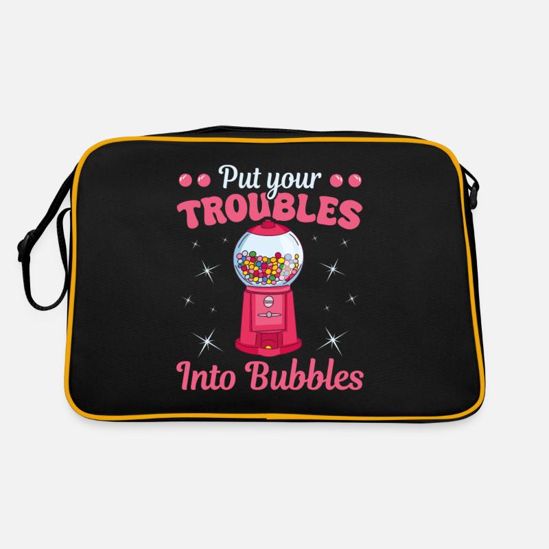 Troubles Into Bubbles Chewing Gum Nostalgia Retro Tasche