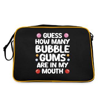 Des chewing-gums dans ma bouche - Sac Retro - noir/or - Dos