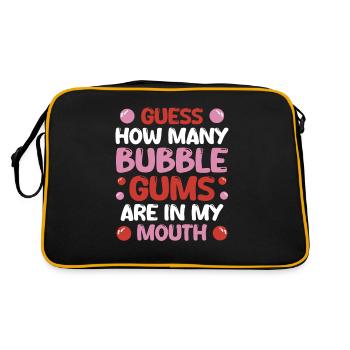 Guess How Many Bubble Gums Are In My Mouth - Retro Bag - black/gold - Back