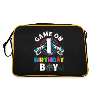 Lasertag Game On 1 Birthday Boy Indoor Laser Tag - Retro Bag - black/gold - Back