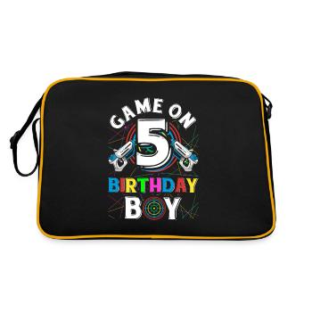 Lasertag Game On 5 Birthday Boy Indoor Laser Tag - Retro Bag - black/gold - Back