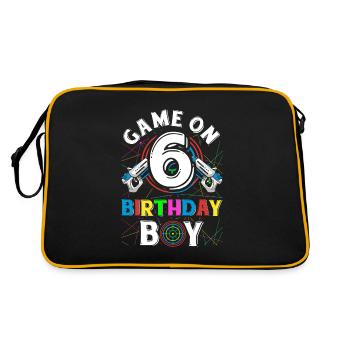 Lasertag Game On 6 Birthday Boy Indoor Laser Tag - Retro Bag - black/gold - Back