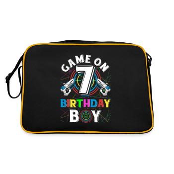 Lasertag Game On 7 Birthday Boy Indoor Laser Tag - Retro Bag - black/gold - Back