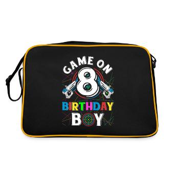 Lasertag Game On 8 Birthday Boy Indoor Laser Tag - Retro Bag - black/gold - Back