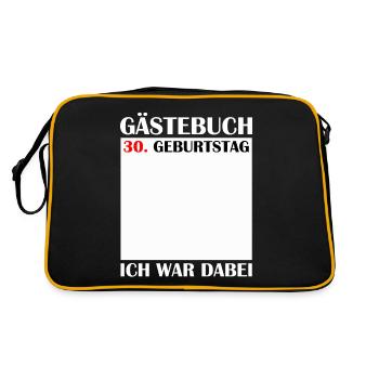 30e anniversaire femmes 30 ans hommes cadeau - Sac Retro - noir/or - Dos