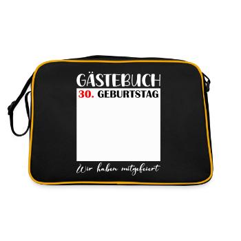 30e anniversaire femmes 30 ans hommes cadeau - Sac Retro - noir/or - Dos