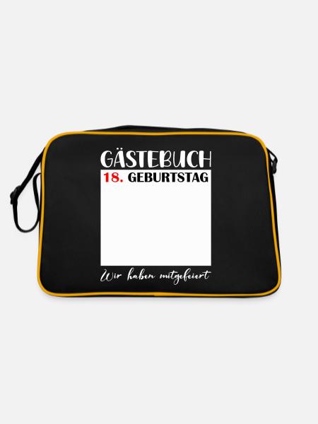 18th Birthday Girl 18 Years Boy Gift - Retro Bag - black/gold - Back