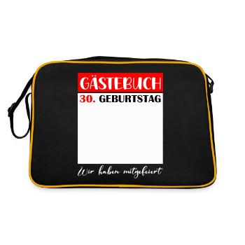 30e anniversaire femmes 30 ans hommes cadeau - Sac Retro - noir/or - Dos
