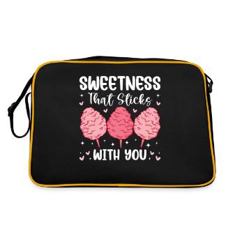 Cotton Candy Sweetness That Sticks With You - Retro Bag - black/gold - Back