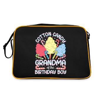 Barbe à papa grand-mère bonbon garçon anniversaire - Sac Retro - noir/or - Dos