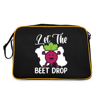 Let The Beet Drop Beetroot Vegetables for Vegans - Retro Bag - black/gold - Back