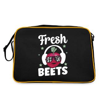 Fresh Beets Music and Vegetables Vegan Farmer - Retro Bag - black/gold - Back